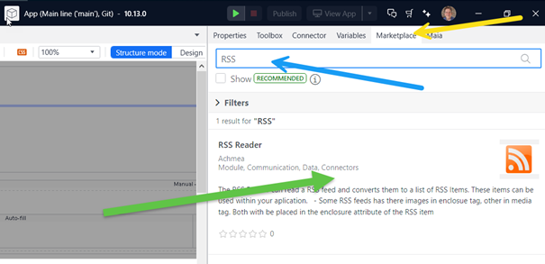 add RSS module to project