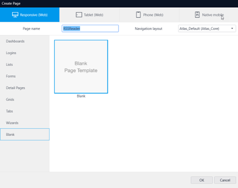 create a new page in Mendix